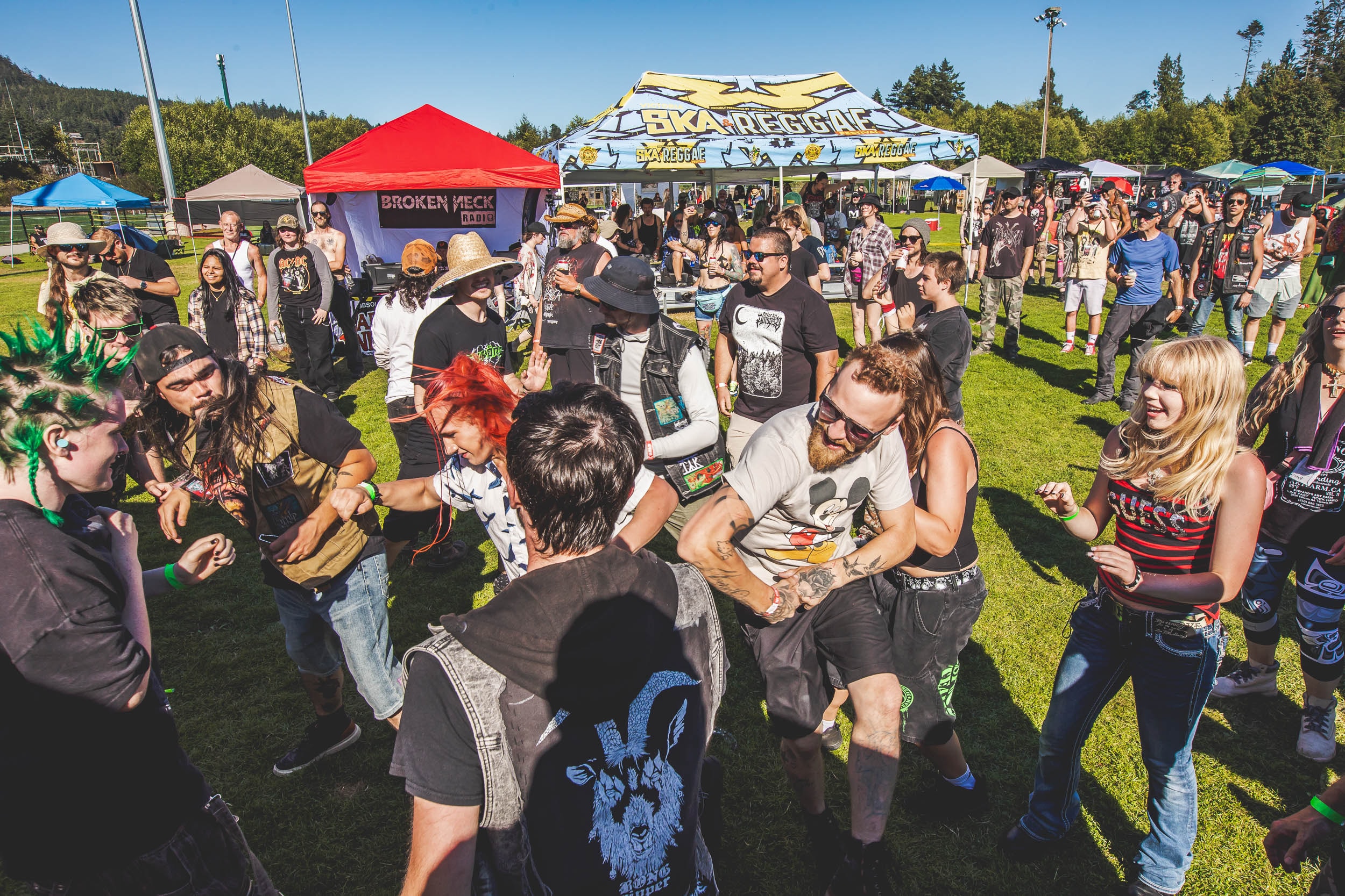 Mosh pit in full swing at Mosh the Rock Island Metalfest